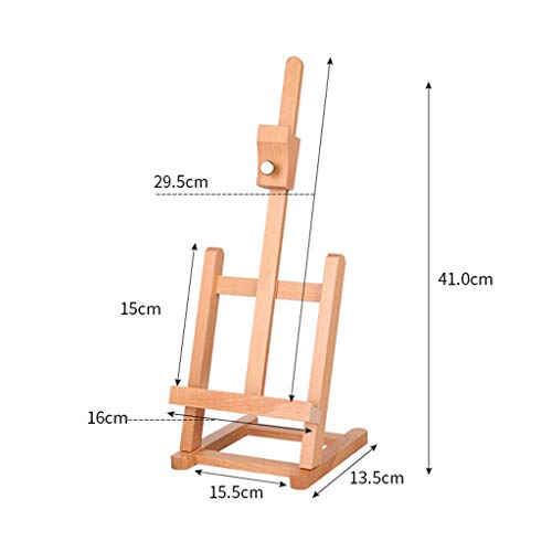 Baoblaze Artista De Pé De Madeira De Faia Cavalete Ajustável Arte Pintura Titular H-frame
