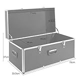 Arebos Transportkoffer/Aluminiumkoffer / 100L / XL XXL/Mit 3 Tragegriffen/Schwarzer ABS Korpus/Koffer Abschließbar - 9