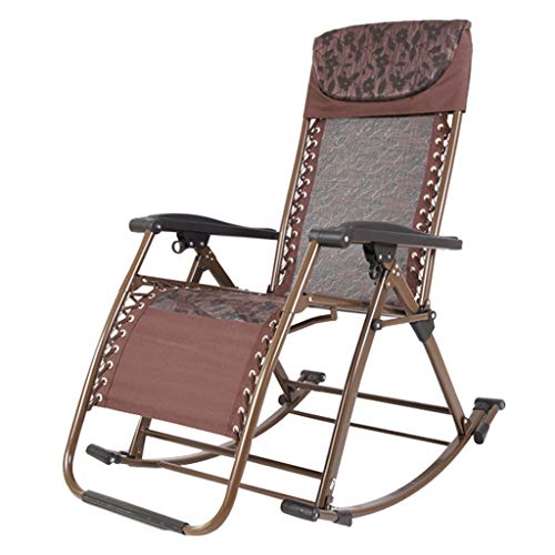 Chaises à bascule de jardin inclinables pliantes pour salon de patio et pelouse