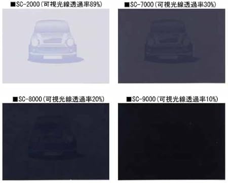 Amazon Co Jp 断熱と紫外線カットのサンクリア30 スモークの断熱フィルム サイズ1070mm 3m 車 バイク