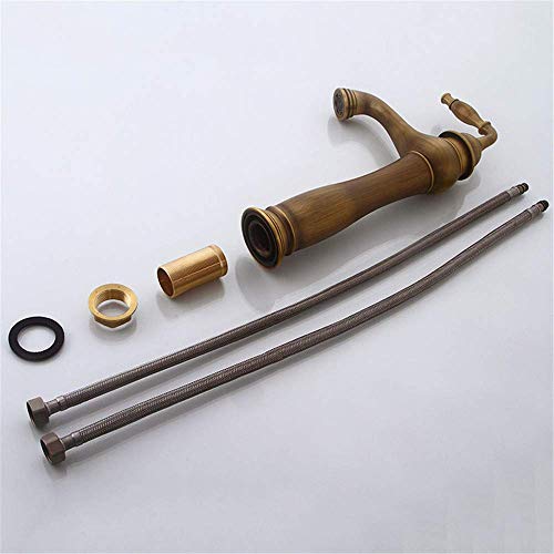 Robinet mélangeur eau chaude et froide au design antique pour table lavabo - 4