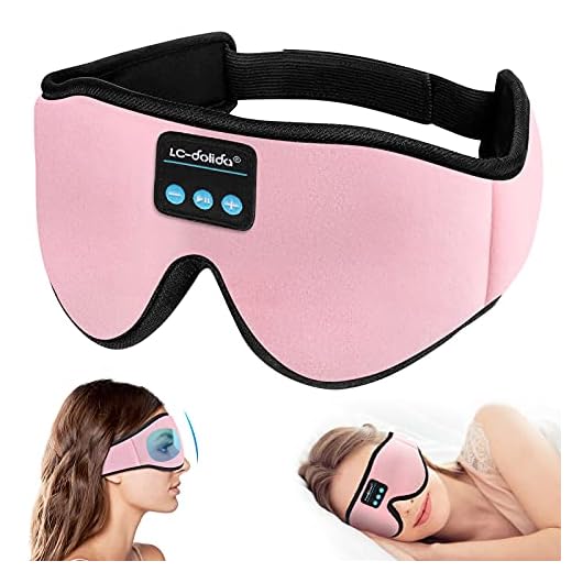 Écouteurs Bluetooth Sans Fil, LC-dolida Bandeau Bluetooth Casque Anti Bruit HiFi Stéréo Micro avec Son Immersif,10H de Lecture,Cadeaux pour Homme Femme,Doux Bandeau pour Sport,Dormeurs Latéraux,Voyage