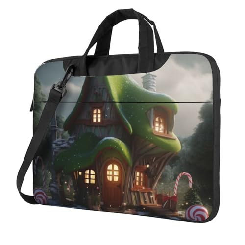 Sac pour ordinateur portable imprimé elfs house pour bureau et voyages