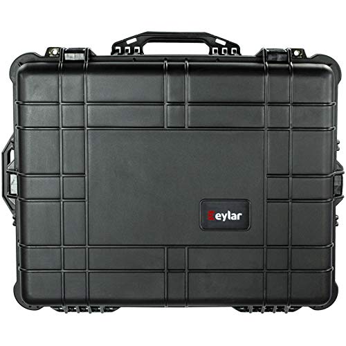 Eylar Xl 23.75" Protective Roller Camera Hard Case Water And Shock Resistant W/Foam (Black) #TOP3