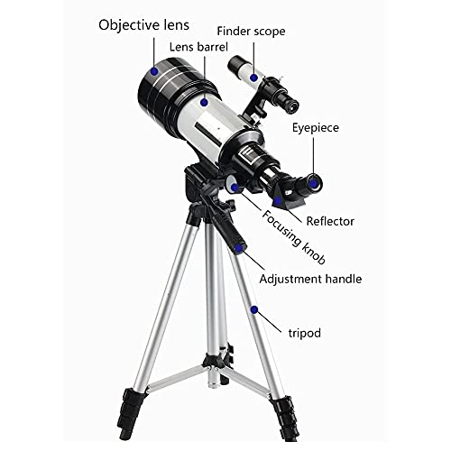 Telescopio Refractor 70mm para principiantes con trípode y accesorios miniatura 3
