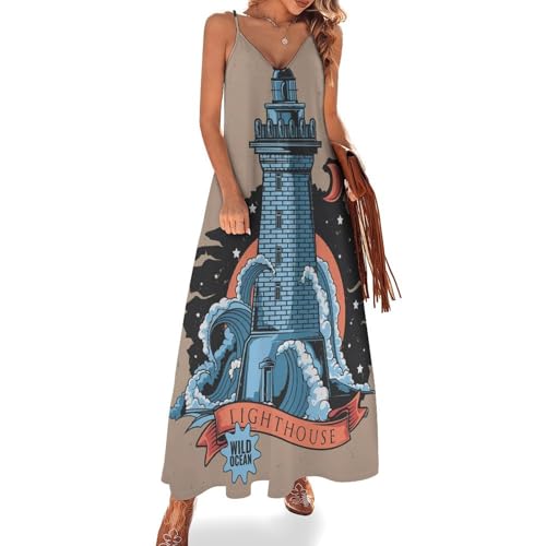 Robe maxi pour voyages respirante et fluide - Robe longue femme été sans manches