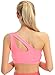 RUNNING GIRL One Shoulder Sports Bra Workout Yoga Bra Sexy Cute Medium Support(2030 Pink,L)