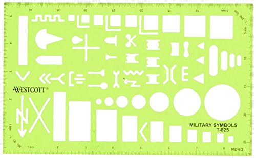 Westcott Technical Military Drawing Template (T-825), White