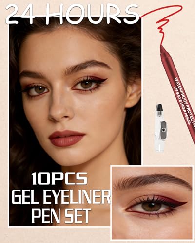 Set de 10 Delineadores Gel Waterproof Multicolor miniatura 3