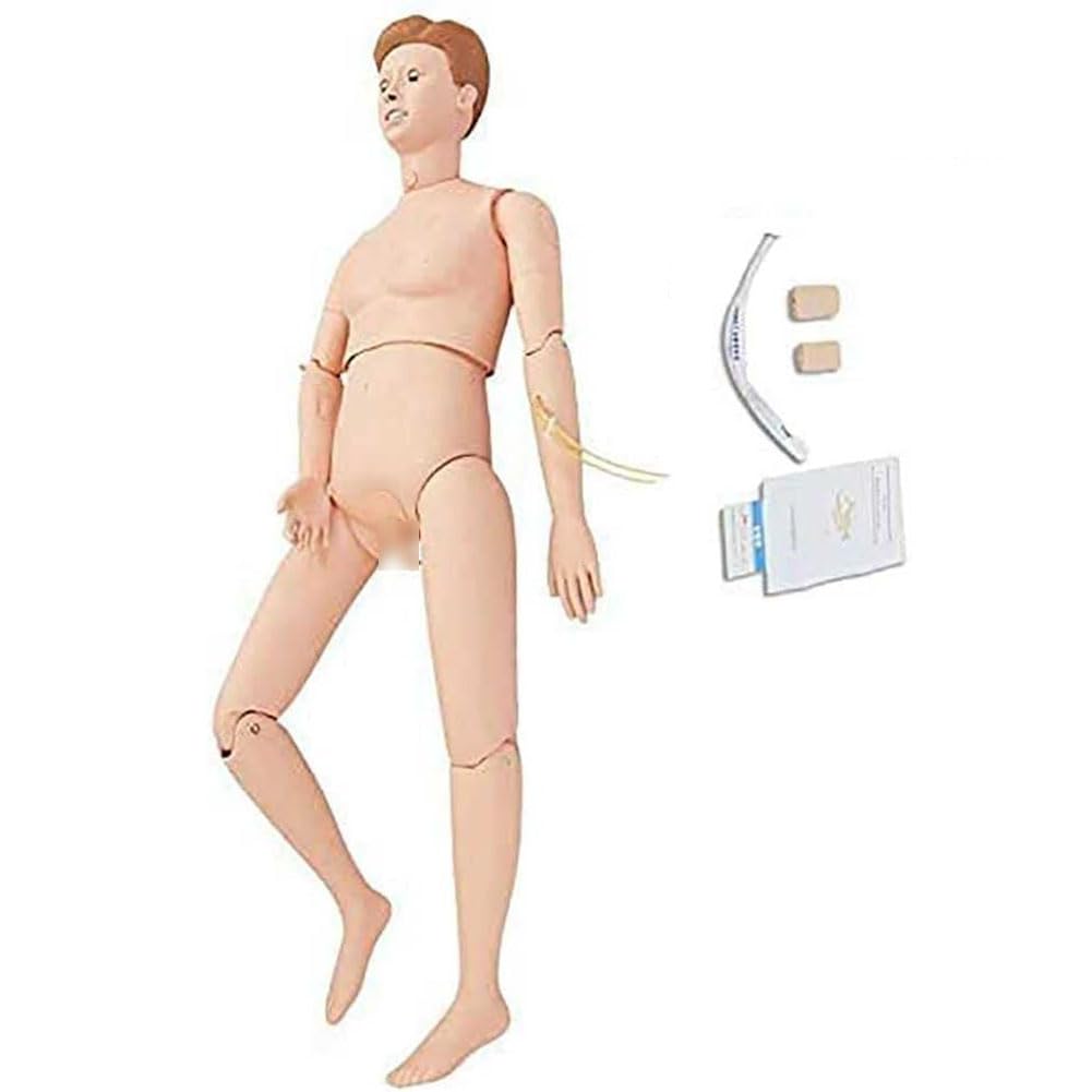 Nursing Skills CPR Dummy, lebensgroße Schaufensterpuppe, geriatrisches menschliches Modell – Ganzkörper-Patientenpflege, Trainingssimulator für Bildung und Unterricht in der medizinischen Praxis