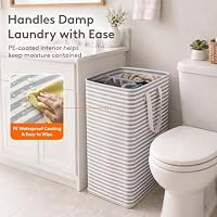 Lifewit 80L Large Laundry Baskets, Laundry Hampers Bags, 2 Pack, Grey — image 8
