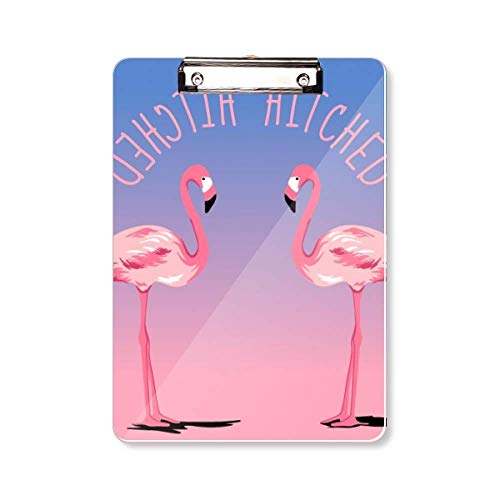 Porte-bloc A4 rigide flamants roses pour écriture stable en déplacement