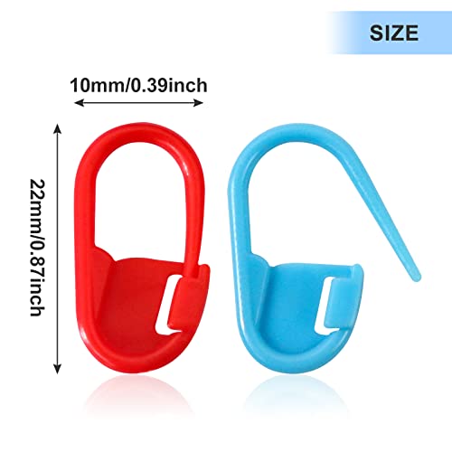 Redamancy 130 Pieces Knitting Stitch Markers,10 Colors Mix Color Knitting Markers Crochet Clips，Markers Locking Stitch Knitting With Clear Storage Case… #TOP1