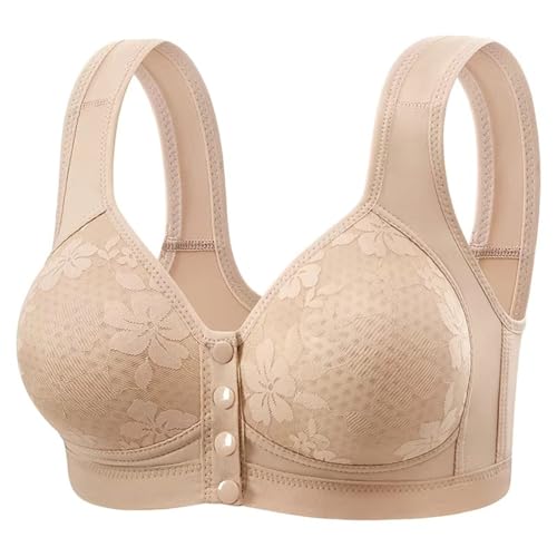 Ofertas del Dia Mujer Sujetador De Mujer Talla Grande Abrochado Delante Sujetadores Operacion Pecho Recoge Sin Aros para Anchos Espalda Camiseta Sisa Ancha con Relleno 80 100 Push Up