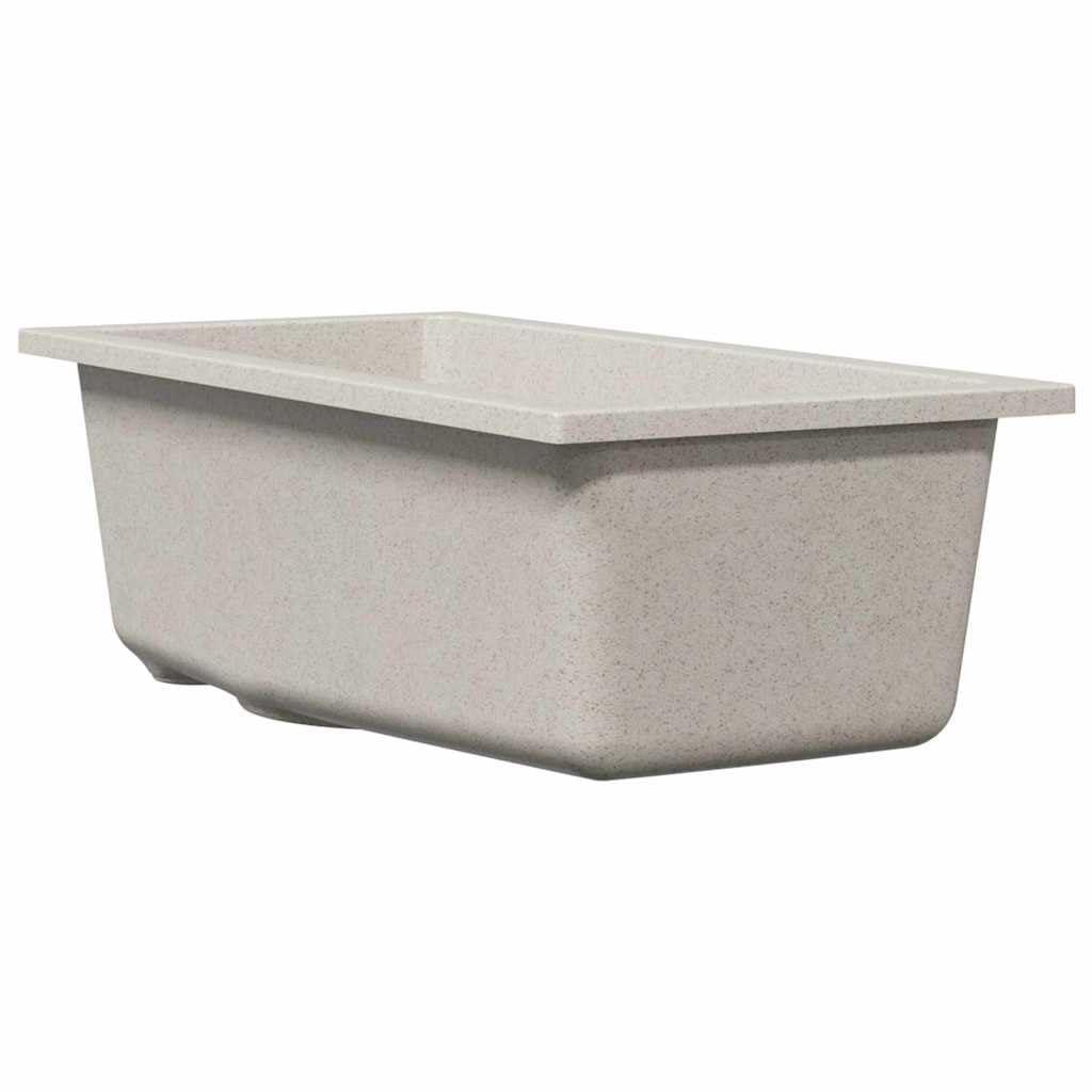 vidaXL Zlew kuchenny Beżowy 21 x 44 x 14 cm Granit