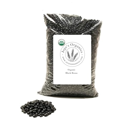 Jojo's Organics Black Beans Certified Organic Non-GMO | Raw Dried Bulk Legumes 5 lbs Great for Bean Soup, High in Fiber and Protein