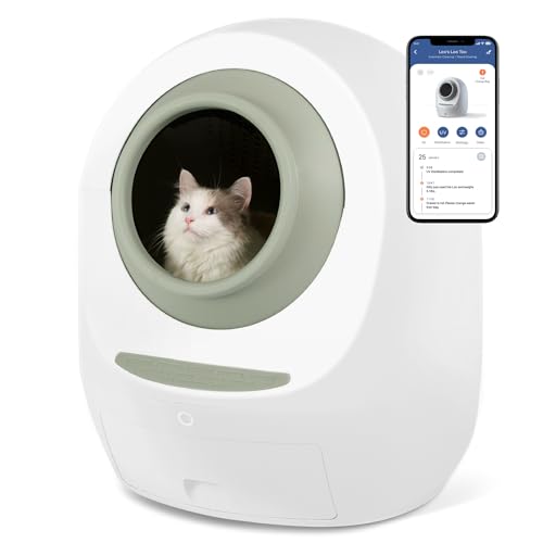 Casa Leo Leo’s Loo Too Self-Cleaning Cat Litter Box, Wi-Fi App Control,