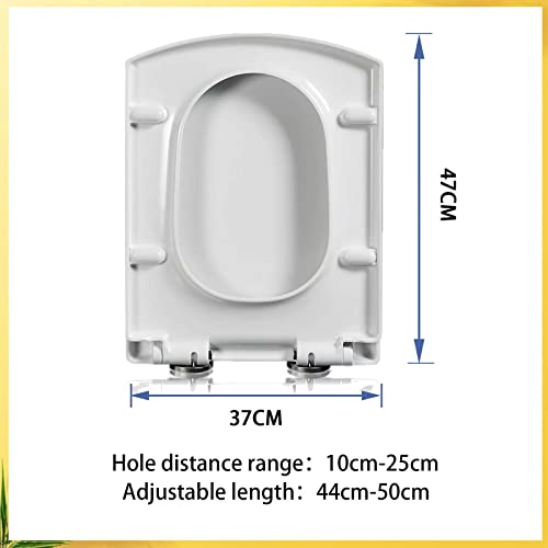 Abattant WC carré blanc à fermeture douce avec fixation supérieure - 3