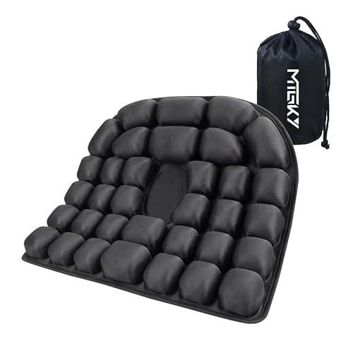 Upgrade Travel Seat Cushion for Airplane,Portable&Adjustable Air Seat Cushion,Coccyx Tailbone Pain Relief Chair Pad,Inflatable Cushion for Wheelchair, Travel,Driving,Office Work