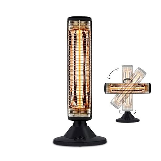 Enders Florenz estufa electrica pequeña de terraza con infrarrojos - Lampara infrarrojos eléctrica y negra para exterior e interior para terrazas y jardín de invierno #4923