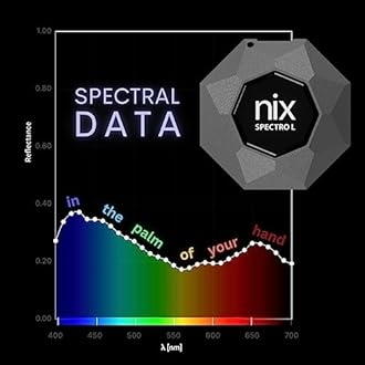 Nix Spectro L Spectrophotometer and Densitometer- Professional Colour Matching Technology, Compatibility with 200,000+ Paints, Spectral Data and Delta-E Functionality for Accurate Results