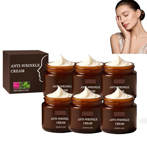 Crema antiarrugas con retinol, cuidado diario hidratante y reafirmante con ácido hialurónico y colágeno, reduce las líneas finas y las arrugas, rellena la piel y proporciona un (PCS6)