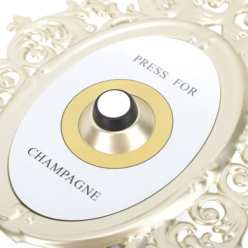 HOKZYHOUSE Botões de pressão, botão decorativo de campainha de porta, tema champanhe, estilo europeu