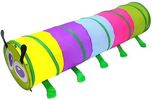 TKAS Crawl Tunnel Tube Toys Kid Play Tent with Carrying Bag (Green Crawl Tunnel)