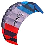 FLEXIFOIL Power Kite | Big Buzz Stunt Kite | 2.05m Dual Lines Trainer Parafoil | Kids & Adults Kiting | Best 2 Line Beach Summer Sport Trick Kites with Handles | Outside Activity | Easy to Fly 1.6...