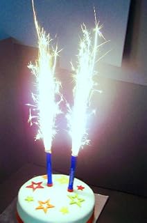 Ice fountain candles blue (2 per pack)
