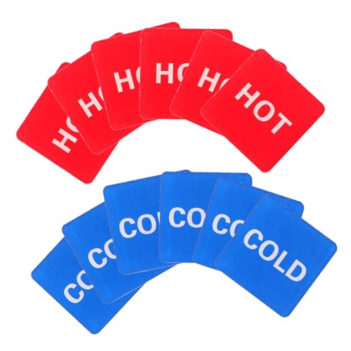 IMIKEYA 20個入り自己粘着式温冷水ラベル 耐水性アクリル製 赤青カラー 蛇口用温指示ステッカー ホテル 家 浴室 キッチン対応冷?区?志