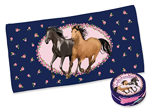 Magisches Handtuch 60x30 cm - Zauberhandtuch, Kinder Handtuch, Kindergeschenk, Ostern, Ostergeschenk, Mitgebsel (Pferd)