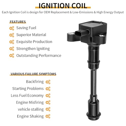 Image of UF674 Ignition Coil Pack with Spark Plugs Compatible with Ford Escape /Fiesta /Fusion /Transit Connect 1.6L 2019 2018 2017 2016 Tune Up Kit# DG551 U5275 921-2203 BM5Z12029B GN10644 31375550