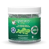 Three Lollies Queasy Drops - Peppermint Flavor - Relief from Nausea & Travel Sickness, Soothes Dry Mouth & Stomach, Natural Ingredients - 32 ct