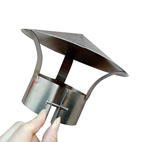 Chapeau de cheminée anti-infiltration pluie et neige inox 90 mm