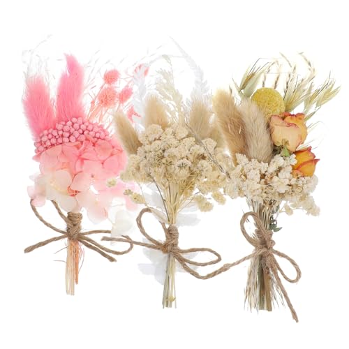 6 mini ramos de flores secas para decoración miniatura 1