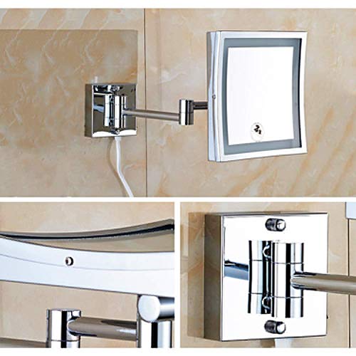 Miroir de maquillage pliable carré pour éviter les reflets flous en salle de bain