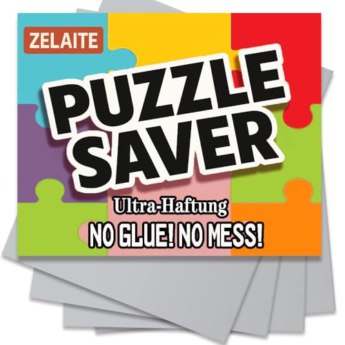 Ultra-Haftung Puzzle Klebefolie, puzzle Saver Folie Selbstklebend, 16 Super Puzzle Kleber Transparent zum Erhalt von 2 x 1000 Teile Puzzles und zum Schutz der Puzzles in nur wenigen Minuten (16)