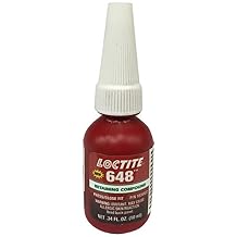 Loctite 648 442-21443 10ml Retaining Compound, High Strength and Rapid Cure, Green Color