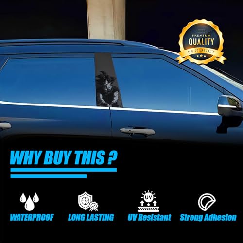 Image of Premium Car Pillar Self-Adhesive Printed Vinyl Sticker, Cool Boy Design, Vehicle Exterior Decor DIY Decal Accessory (P)