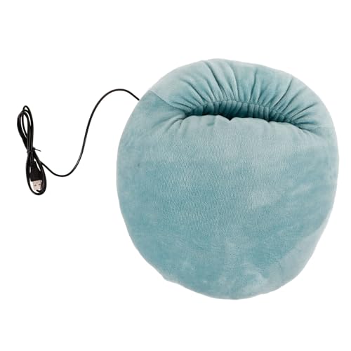 Chaussures chauffantes électriques rechargeables, peluche verte et douceur unique