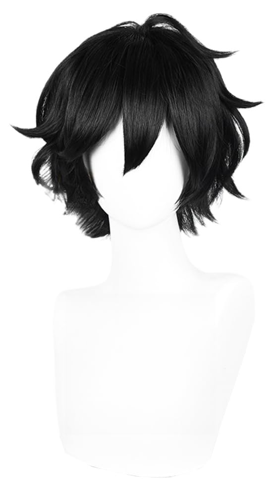 Amazon.co.jp: Andy Leyley コスプレウィッグ 短髪 ブラック コミケ