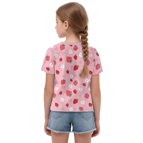 Xhuibop Girls Short Sleeve T-shirt Summer Outfits Tie Bow Front Tops for Kids 5-12 Graphic Tees2