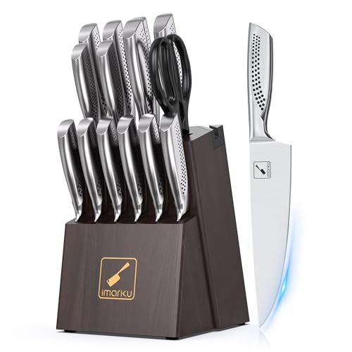 imarku 15-Piece Knife Block Set