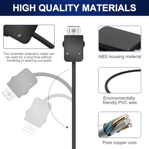 Image of NES Extension Cable 2 Pack Compatible with Super Nintendo SNES Classic Edition Controller (2017) /Mini NES Classic Edition (2016) /Wii /Wii U Controller, 10ft
