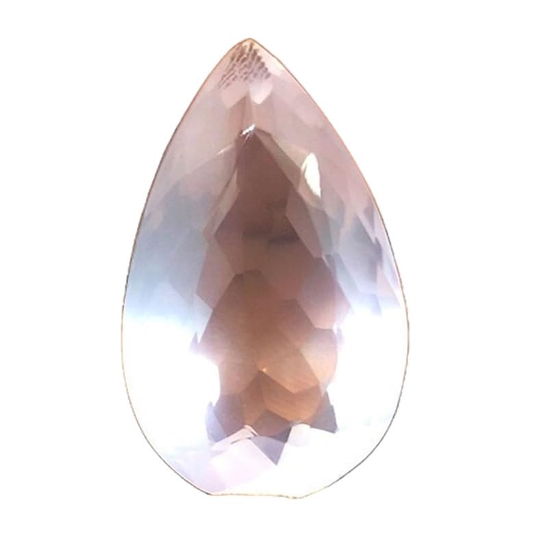 Quartz rose naturel poire 25x15mm pour création de bijoux DIY