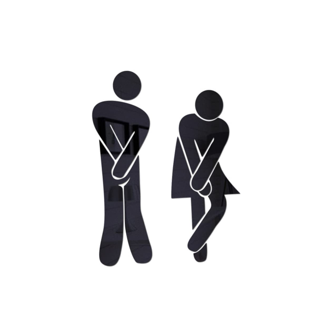 UKCOCO Della Toilette Per La Casa Divertenti Segni Della Porta Della Toilette Della Toilette Unisex Del Bagno Unisex Simboli Della Toilette Segni Divertenti Della