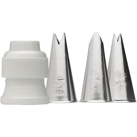 Ateco Pastry Tube Set, Leaf, White