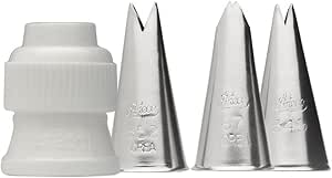 Ateco Pastry Tube Set, Leaf, White