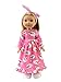 American Fashion World Pink Lamb Nightgown Pajamas for 14-Inch Dolls | Premium Quality & Trendy Design | Dolls Clothes | Outfit Fashions for Dolls for Popular Brands